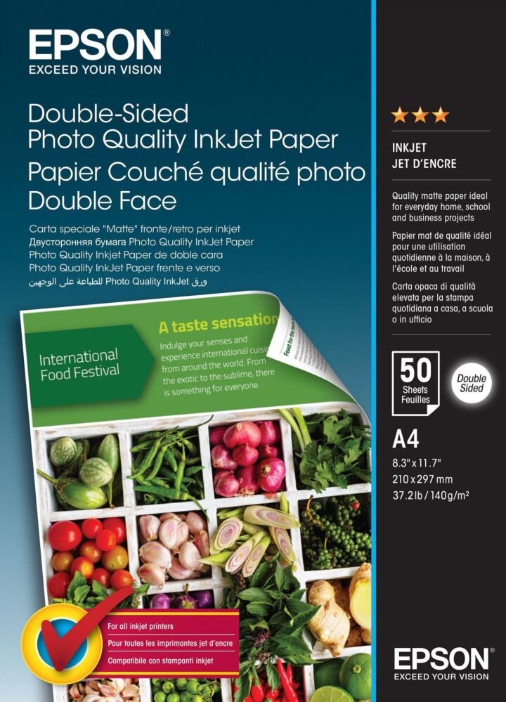 Epson Double-Sided Photo Quality Inkjet printing paper C13S400059