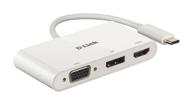D-Link Hub USB-C 6-en-1 avec HDMI/lecteur de carte/alimentation DUB-2327